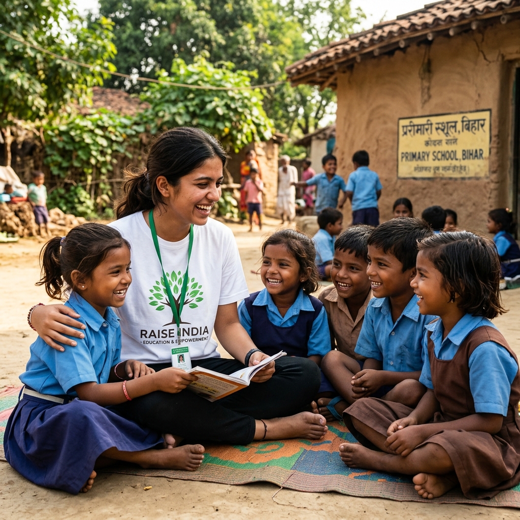 IHRPSC NGO Volunteer with Children